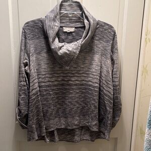 Max Studio Gray Cowl Neck Top
